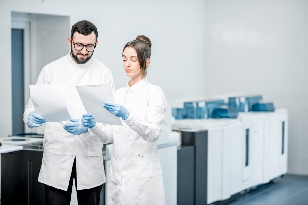 Medics in the laboratory